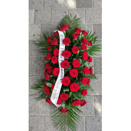 Aranjament Funerar 46 Trandafiri Rosii F29